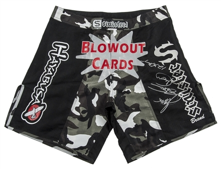 James “Lights-Out” Toney UFC Fight Worn and Signed “Sinister” MMA Trunks vs. Randy Couture (Toney LOA)